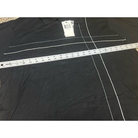 Spring + Mercer‎ Black Collared Polo Long Sleeve Geometric Shirt Pullover XL - Picture 4 of 5
